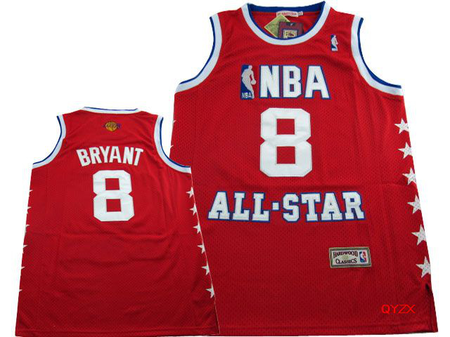NBA Los Angeles Lakers 8 Kobe Bryant All Star Red Throwback Jersey